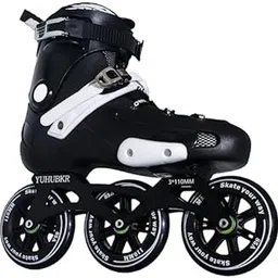 Kids Indoor Playground Inline Skates for Women and Men - 3 Wheel Outdoor Blades Roller for Adults, High Performance Fitness Skates, Beginner to Professional (Black)-picture-40
