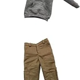 1/6 Mens Gray Long Hoodie Sweatshirt Casual Pants for 12'' Action (19468155LRDES)-picture-38