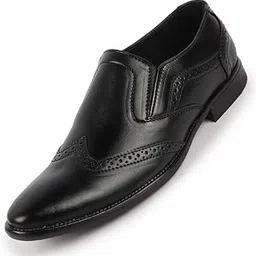 fausto Men Leather Formal Pull-On Shoes-picture-20