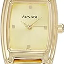 sonata Quartz Analog Champagne Dial Stainless Steel Strap Watch for Women-NS8103YM01-picture-48