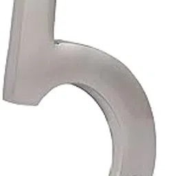 Skandh Brass Numeral Satin Nickle 4 inch House Address Numbers (Number 5, Silver)-picture-10