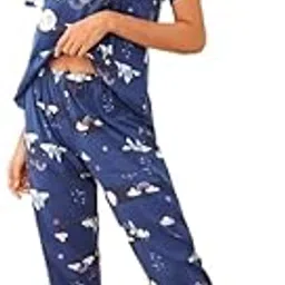 shienzy Printed Night Suit || Night wear Set || Pajama Set || Nighty for Women-picture-12
