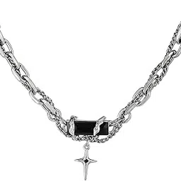 goho Korean Style Stainless Steel Chain Necklace for Men, with Cross Pendant-picture-55