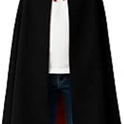 SHIV VESH BHUSHA Reversible Halloween Vampire Cape for Kids | 2-in-1 Red & Black Dracula Cloak for Boys & Girls | Lightweight Fancy Dress Costume for Halloween, Parties & School Events-picture-11