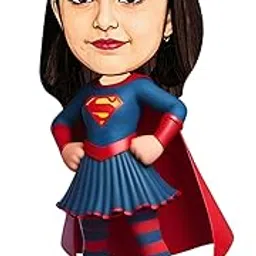 MakerTech Avataar Stand Personalized Gift for Kids, Brother, Friends - Character Caricature Photo Frame Unique Design for Family, Return Gift (Supergirl Stand)-image-0