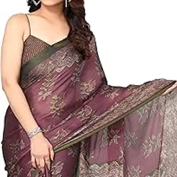 mirchi fashion Women's Chiffon Ethnic Motifs Printed Saree with Blouse Piece-picture-54
