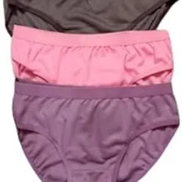 Women's Cotton Briefs, Mid Rise Underwear, Pack of 3, Brown Pink Purple-picture-58