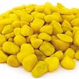 VANNEF Stone Decorative Aquarium and Vase Fillers Pebbles for Garden and Home Decor (Yellow, 450gm)-image-0
