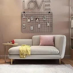 TREE TO DREAMY Modern Chaise Lounge Sofa 2 Seaters Chaise Lounge Sofa Couch for Bedroom Living Room Home & Office, Hall (Beige)-picture-12