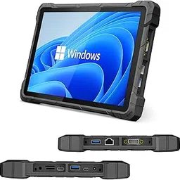 HIGOLEPC Rugged Windows Tablet, 10.1 Inch Win 11 Pro 8GB RAM/128GB ROM Rugged Tablet Fingerprint 4G LTE GPS 16000mAh/3.7V Battery for WiFi 5 BT4.2 Enterprise Mobile Space Work Tablet PC-picture-17