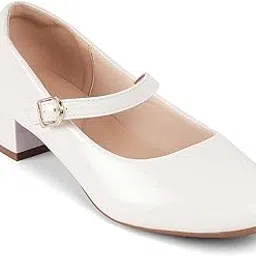 tresmode MARY Women's Block Heels Sandals Leather - Square Toe Ladies Footwear Soft Comfortable Sandals-picture-36