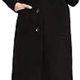 global republic Polyester Blend Solid Knee Length Lapel Neck Winter Coat For Women (TA2501)-picture-21
