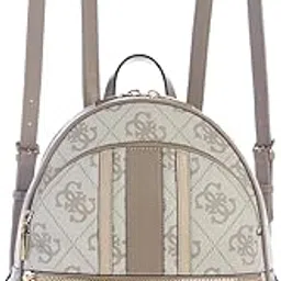 guess Dark Taupe Logo Geometric Erenia Large Backpack-picture-14