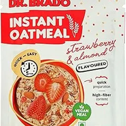 Frubert High Fibre Instant Oatmeal- Strawberry & Almond- 256gm- Pack of 4-image-41