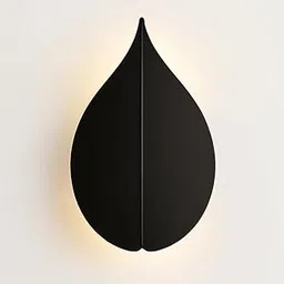 Navam Creation® 2W LED Wall Light – Black Metal Leaf Design | Modern Decorative Spade Shape Wall Lamp for Bedroom, Living Room, Garden | Warm White Ambient Lighting for Home & Outdoor Décor-picture-56