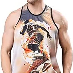 yellow tree Shoe Print Men Vest image 1