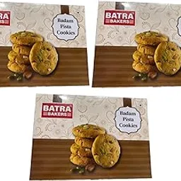 Batra Bakers Badam Pista Biscuits – Premium Almond Pistachio Cookies | Crunchy & Buttery | Indian Bakery Style | 400gm | Pack Of 2-picture-49