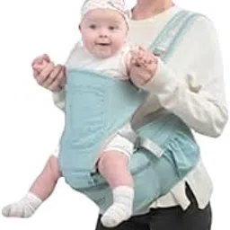 POLKA TOTS 6 in 1 Baby Carrier Detachable Hip Seat, Ergonomic Convertible Cushioned Toddlers Carry Bag Strong Back Adjustable Soft Kangaroo Waistbelt 3 to 36 Months Infants (Shell Green)-image-33