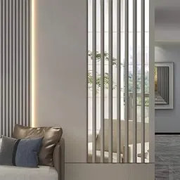Bikri Kendra - Strip Designed Rectangle Shape Mirror Stickers for Wall, Acrylic Mirror Wall Decor Sticker, Wall Mirror Stickers, Wall Stickers for Hall Room (Silver_Strip, 30)-image-10