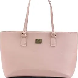 PU Leather Metallic Solid Tote Bag for Women's - Stylish, Trendy, Casual Handbag with Zipper Closure for Office, College-image-51