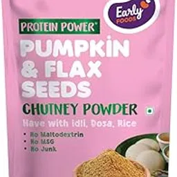 Early Foods - Pumpkin Seeds and Flax Seeds Chutney Powder | Instant Chutney Podi | Idli Dosa Chutney Podi 150g-picture-46
