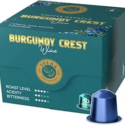 Telaa Coffee Pods Wine Barrel Aged Pack of 10 Capsules | Burgundy Crest | Single Origin Aluminium Coffee Capsules-picture-25