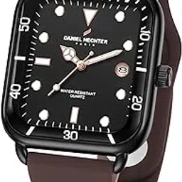daniel hechter Paris Montmartre Collection Square Dial Watch for Men with Stylish Silicone Strap, Water Resistant & Quartz Movement-DHM1011-picture-19