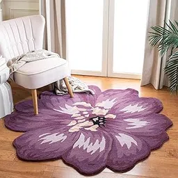 Novelty Collection Handmade Traditional Premium Wool Area Rug for Living Room Bedroom and Hall Size 5x5 Feet (150x150 cm) Colour Multi-picture-26