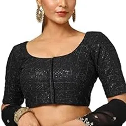 soch Womens Georgette Embroidered Padded Blouse with Sequins-picture-56