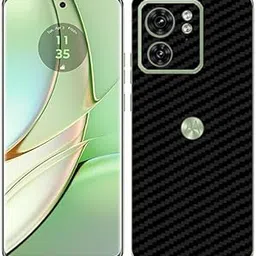 Compatible for Motorola Edge 40 Back Skin Sticker/Vinyl wrap/Protective Film Mobile Skin Carbon Fiber 3D (Black) by Candeal Mizhan (Only Back)-image-84
