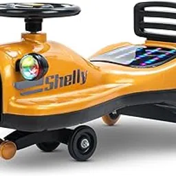 GoodLuck Baybee Baby Swing Car for Kids | Twister Ride on Toy Kids Car with 360° Rotation, RGB Lights, Music & Seat Lights | Push Ride on Baby Car (Trio, Gold)-picture-69