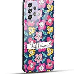 NDCOM for Premium Samsung A52s 5G Back Cover | Samsung A52 Back Cover A52s Back Cover | Just Believe Printed Glass Case-image-95