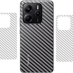 SCREENIX™ (Pack of 2 BACK LAMINATION SKIN COMPATIBLE FOR XIAOMI REDMI NOTE 14 5G || 3D CARBON FIBER ULTRA-THIN PROTECTIVE FILM (TRANSPARENT) WITH EASY INSTALLATION KIT-picture-21