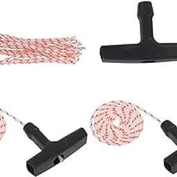 MERRYHAPY 3sets Pull Cord Lawn Mower Starter Rope Handle Material Ergonomic Design for Comfortable for Lawn Mowers and Trimmers-image-9
