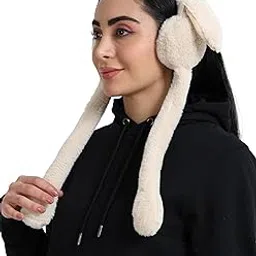 fabseasons Winter Ear Muffs with Moving Flaps | Fits for 7 years to Adults | Soft & Fluffy | Plush, Cozy Ear Warmers for Cold Weather-picture-57