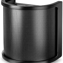 PEMOTech Handheld Metal Mesh and Foam Layer Mic Pop Filter, Microphone Isolation Shield Mask for Recording Studio Panel Acoustic Isolation-picture-70