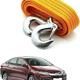 3 Ton Heavy Duty Tow Rope Strap with Steel Hooks (4 Meter, Yellow) – Super Strong Towing Belt for Honda City 2015 – Durable Recovery Strap for Emergency Vehicle Pulling-picture-26