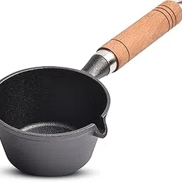 KIYAHI Cast Iron Tadka Pan/Vaghar/Chounk for Frying Dal/Spices | 4Inch, 450gm, Gas & Stove-Friendly | Pre-Seasoned, 100% Toxin-Free, Naturally Non-Stick Tempering Pan (Round) (Black)-picture-10