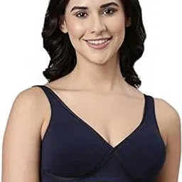 enamor Women's 67PercentBamboo 27PercentCotton 6PercentMobilion Lightly Padded Wire Free Casual T-Shirt Bra-picture-29