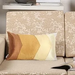 Home- The best is for you 12x18 inch Cushion Cover Mustard | Printed and Embroidered | Pack of 1-picture-21