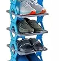 Smart Shoe Rack, Shoes Stand Multifunctional Entryway Foldable & Collapsible Door Shoe Rack Free Standing Heavy Duty Plastic Shoe Shelf Storage Organizer Narrow Footwear Home (1 PC, 8 Layer)-picture-21
