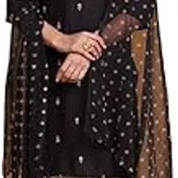 indimuse Women's Embroidery Kurta Set with Straight Pants & Chiffon Dupatta-picture-37