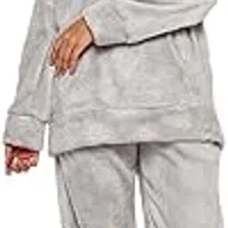 Women's Winter Full Sleeve Top and Pajama Pants Regular Fit Night Suit Hooded Top and Pyjama Set Ladies Night Dress-image-48