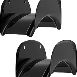 Gardzen 2-Pack Steel Wall-Mounted Heavy Duty Black Hose Bracket, Car Hose Holder, Carrier, Support for Garden Hose Hanger-picture-27