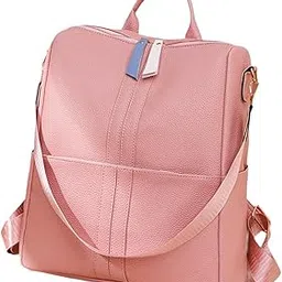 shopora Backpack Utility Modern Compact Casual Pu Leather Purse For Gifts Rvs Go Out Pink | Womens Handbags & Bags-picture-22