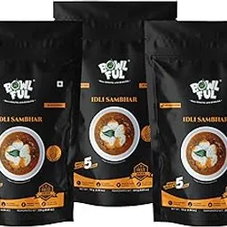 BowlFul Pack of 3 Idli Sambhar, 55 gms, Soft & Fluffy Idlis with Authentic South Indian Sambhar. 100% Natural, Freeze Dried Food-picture-17