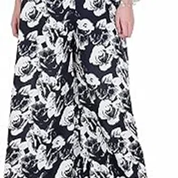 lili Crepe Printed Palazzo for Women (3XL, Black)-picture-36