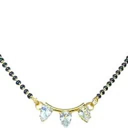 C.S. Stylish Anti-Tarnish 3AD Mangalsutra Necklace For Women With 3 American Diamonds Pendant & 18 Inch Everlasting Chain | Premium Gold Finish | Thoughtful Gift For Ladies & Comes With Free Pendant Pouch-picture-38