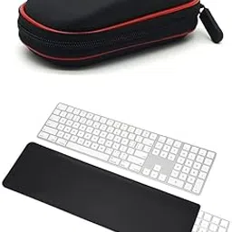 iMac Keyboard and Mouse Protection Kit - Sleeve for Apple Magic Keyboard with Numeric Keypad A1843 A2520 Touch ID MQ052LL/A MK2C3LL/A MMMR3LL/A & Magic Mouse Case - Black-picture-29