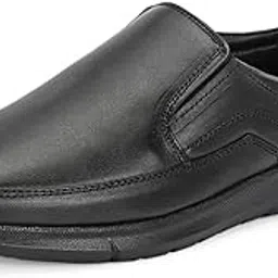 mactree Men's Genuine Leather Formal Shoes Slipon Loafers |Lightweight Phlon Sole with Comfort Footpad-picture-16